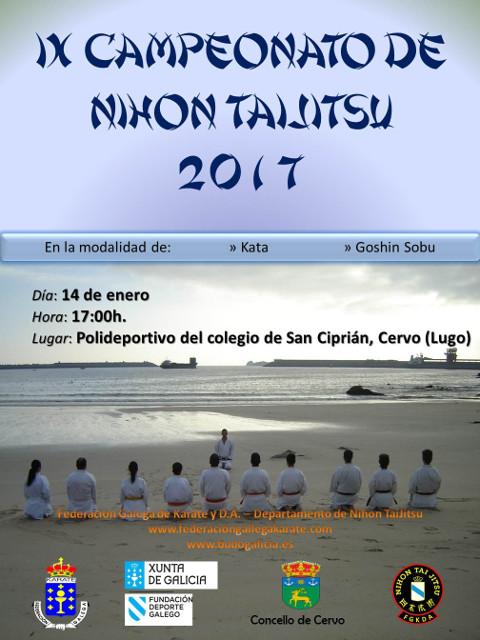 O polideportivo do colexio de Galdín acollerá o 14 de xaneiro o campionato Concello de Cervo de Nihon Tai Jitsu 2017.