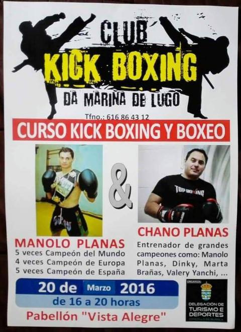 Burela será escenario o 20 de marzo dun curso de kick boxing e boxeo, que impartirán Chano e Manolo Planas. 