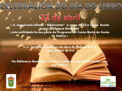 O Concello laurentino programa actividades para celebrar o día do libro na Biblioteca Municipal e no centro de día para maiores o 22 de abril.