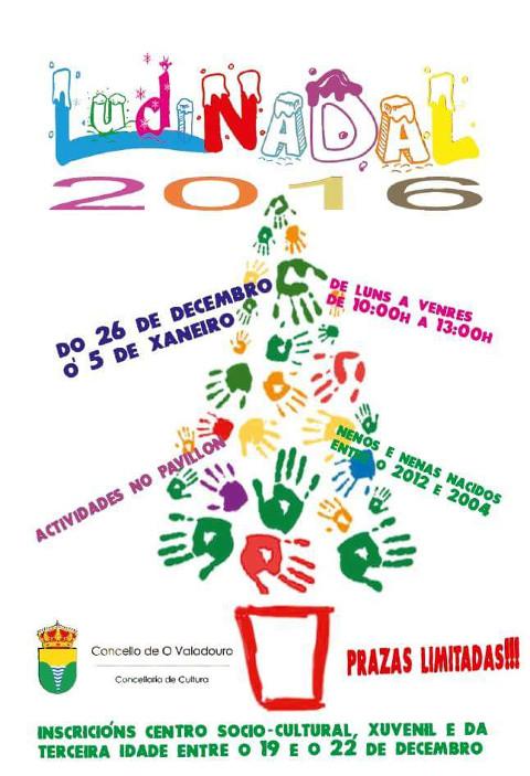 Do 26 de decembro ao 5 de xaneiro terá lugar no Valadouro LudiNadal 2016, organizado pola Concellería de Cultura. 