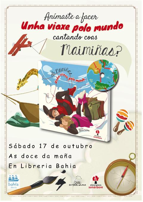 Este sábado, 17 de outubro, na Librería Bahía de Foz estarán As Maimiñas presentando o seu disco-libro "Unha viaxe polo mundo".