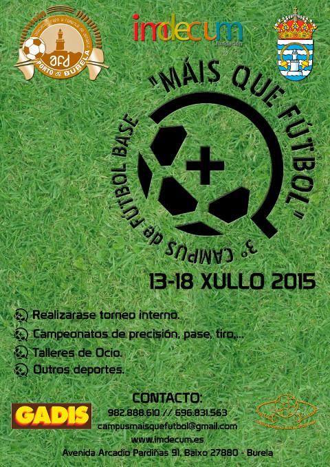 Imdecum presentou o 3º campus "Máis que fútbol" de Burela, que se celebrará do 13 ao 18 de xullo.