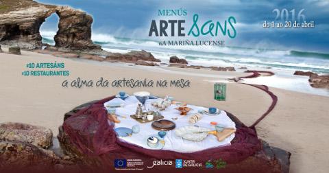 A segunda edición dos Menús Arte_sáns desenvolverase do 1 ao 20 de abril. Na cita participan 10 artesáns e 10 restaurantes da Mariña lucense. 
