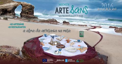 Ata o 20 de abril poden degustarse os Menús Arte_sans en dez restaurantes da comarca por iniciativa da Mancomunidade de Municipios da Mariña. 