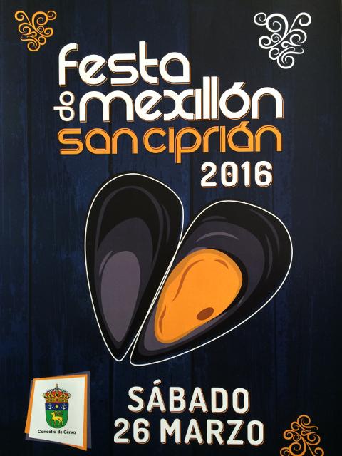 A Festa do Mexillón celebrarase este sábado, 26 de marzo, en San Ciprián. Bares e restaurantes ofrecerán racións e tapas deste produto. 