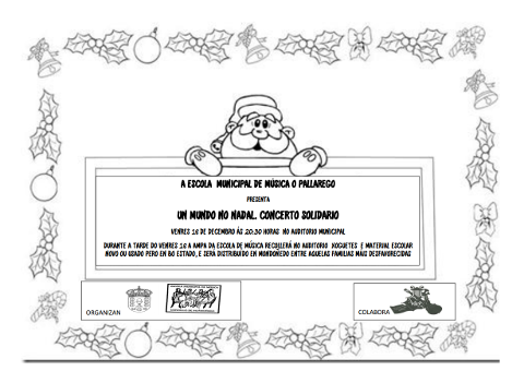 Os alumnos da Escola de Música "O Pallarego", de Mondoñedo, ofrecerán un concerto solidario de Nadal este venres, 18 de decembro. 