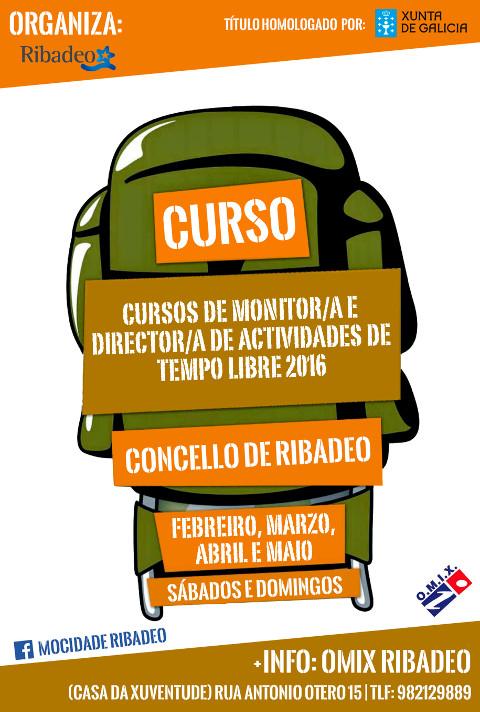 Ata o 23 de febreiro estará aberto o prazo de inscrición para participar nos cursos de monitor e director de actividades de tempo libre, que oferta a Concellaría de Mocidade de Ribadeo. 