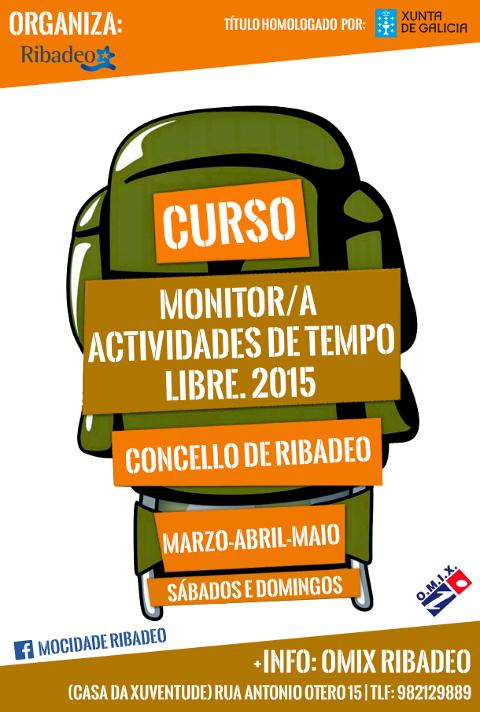 Ribadeo acollerá a celebración dun curso de monitor/a de actividades de tempo libre. A inscrición poderá facerse no Concello ata o 26 de febreiro. 