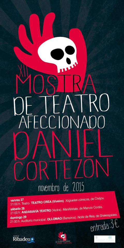 Do 27 ao 29 de novembro celébrase en Ribadeo a XII Mostra de Teatro Afeccionado Daniel Cortezón. O concelleiro de Cultura anima a gozar desta cita. 
