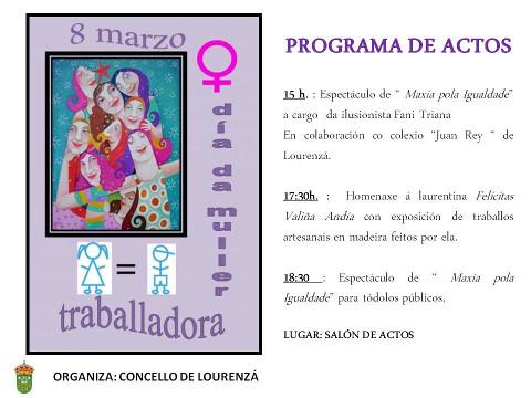 O Concello de Lourenzá programa actos para conmemorar o Día da Muller o 8 de marzo. Un deles é unha homenaxe á veciña de San Adriano Felicitas Valiña. 
