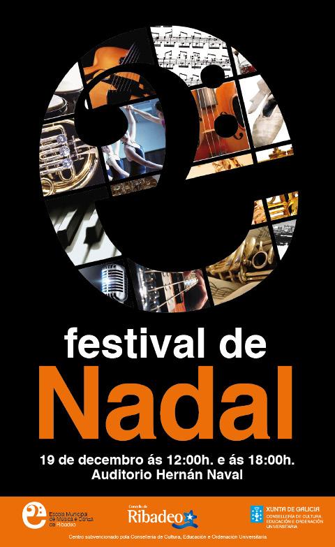 A Escola Municipal de Música e Danza de Ribadeo celebra o seu Festival de Nadal este sábado, 19 de decembro, no Teatro. 