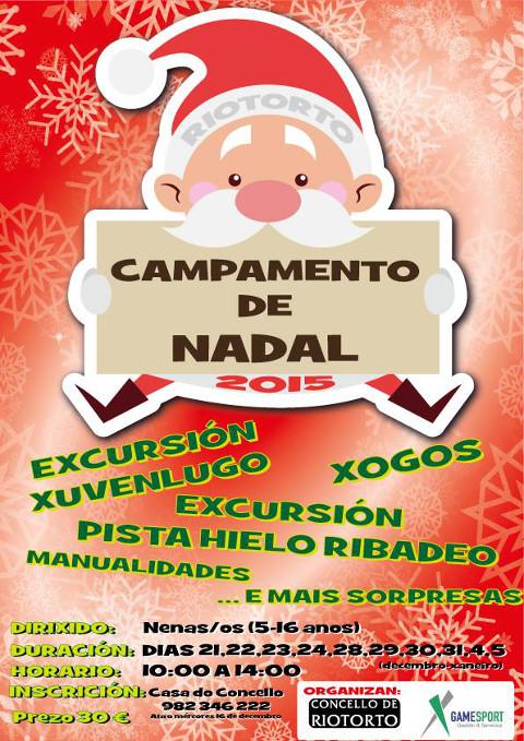 O Concello de Riotorto e Gamesport organizan un campamento de Nadal para nen@s de 5 a 16 anos con múltiples actividades. Dará comezo o 21 de decembro. 