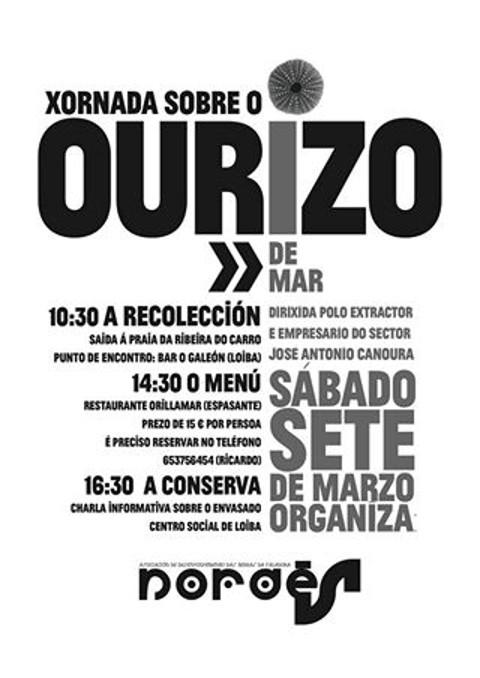 Nordés Faladora organiza unha xornada sobre o ourizo de mar. Será o vindeiro sábado, 7 de marzo, en Loiba e Espasante, en Ortegal.