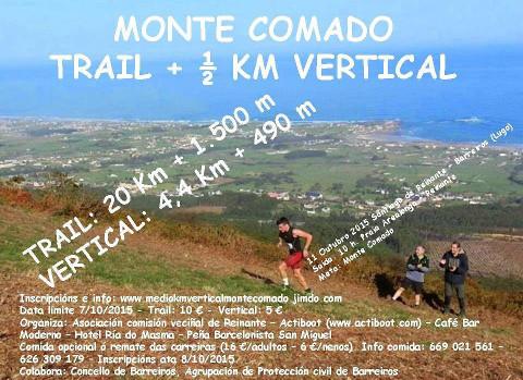 En Barreiros Ollomao convoca un certame fotográfico con motivo da celebración da carreira "Monte Comado Trail+1/2 km. vertical". A persoa gañadora recibirá coma premio unha estadía nunha casa de turismo rural.