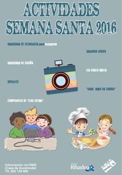 En Ribadeo a Concellaría de Mocidade organiza varias actividades para nen@s e moz@s durante a Semana Santa.