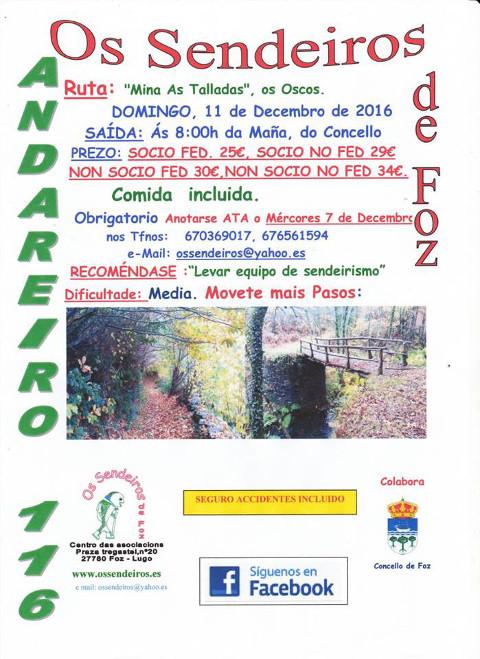 Os Sendeiros de Foz organiza unha ruta polos Oscos, en Asturias, o vindeiro 11 de decembro. A inscrición está aberta. 