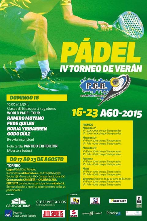 World Padel Tour llega a Ribadeo este domingo, 16 de agosto. Habrá partido exhibición a las seis de la tarde. 