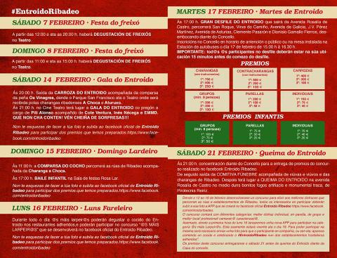 A Comisión do Entroido 2015 de Ribadeo ultima a gala "Que non cha conten" do vindeiro sábado. O programa de todos os actos xa está na rúa.