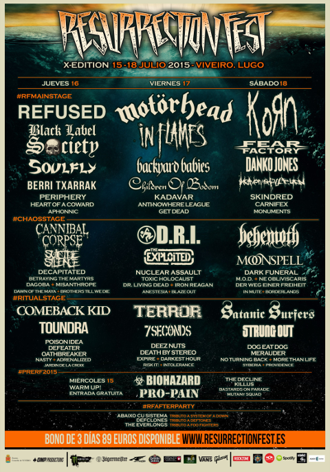 Soulfly, Betraying The Martyrs y Oathbreaker completan el cartel del Resurrection Fest 2015.