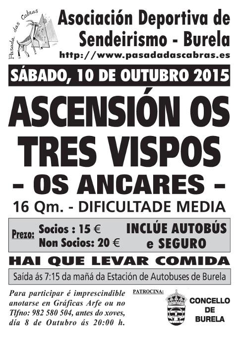 Pasada das Cabras realizará a ruta da "Ascensión ós Tres Vispos" nos Ancares este sábado, 10 de outubro.