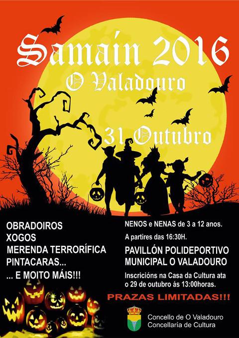 A Concellería de Cultura do Valadouro organiza diversas actividades con motivo do Samaín. Será o 31 de outubro e están destinadas a nenos e nenas de 2 a 12 anos. 