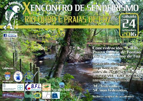 O 24 de setembro celebrarase o X Encontro de Sendeirismo Río Ouro e Praias de Foz. Está organizado polos Sendeiros de Foz e conta coa colaboración do Concello. 