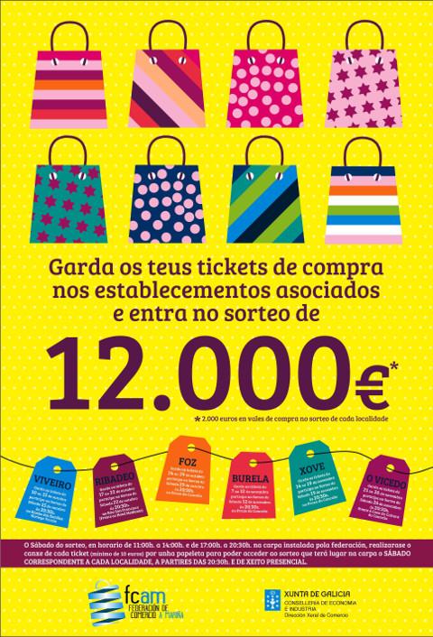 A Federación de Comercio A Mariña sorteará 12.000 euros en vales de compra na campaña que levará a cabo durante os meses de outubro e novembro.