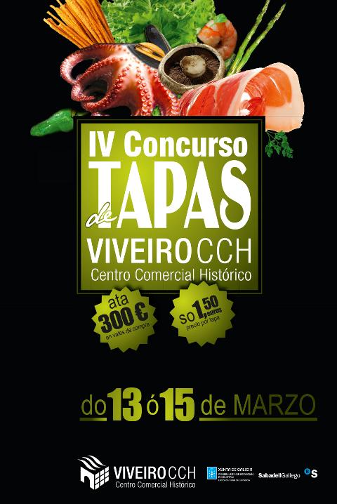 Del 13 al 15 de marzo tendrá lugar el IV Concurso de Tapas del Centro Histórico de Viveiro. Habrá premios a la mejor tapa, mejor presentación y mejor tapa tradicional con un toque innovador. 