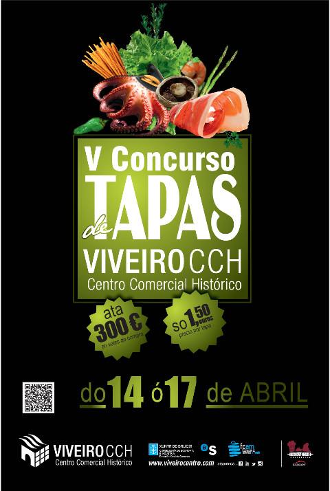 Del 14 al 17 de abril se celebrará el V Concurso de Tapas del Centro Histórico de Viveiro en el que participan una docena de establecimientos hosteleros. 