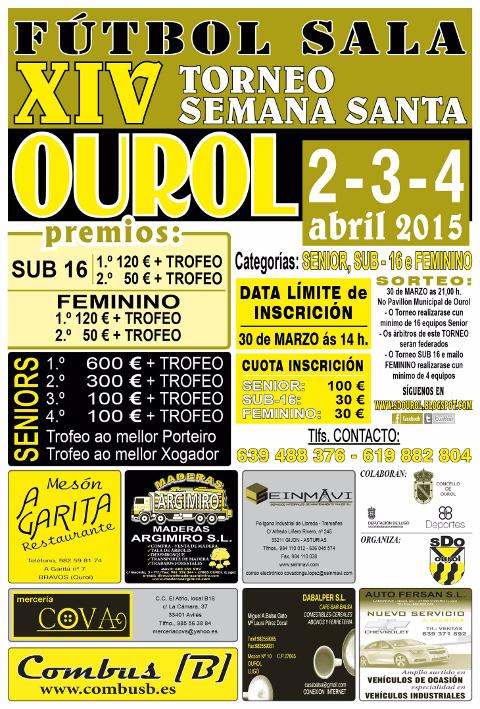 A SD Ourol organiza o XVI Torneo Semana Santa de Fútbol Sala, que se celebrará do 2 ao 4 de abril. Disputarase nas categorías senior, feminino e sub-16. 