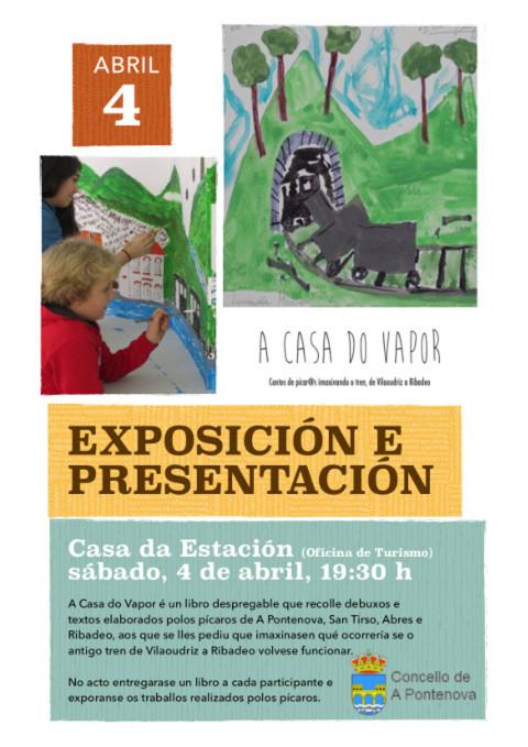 A Pontenova acollerá este sábado, 4 de abril, a presentación do libro "A Casa do Vapor", realizado por pícaros de catro municipios. É o resultado dun proxecto deseñado pola cooperativa ribadense MauMarela.