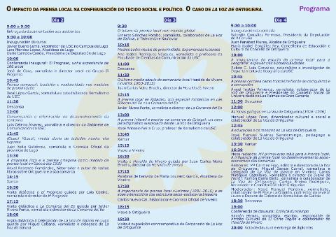 Un curso de verán da USC abordará o impacto da prensa local na configuración do tecido social e político. Celebrase do 2 ao 4 de xuño en Humanidades en Lugo, no centro AFundación de Viveiro e na Fundación Ortegalia en Ortigueira.