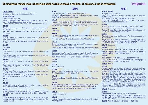 Un curso de verán da USC abordará o impacto da prensa local na configuración do tecido social e político. Celebrase do 2 ao 4 de xuño en Humanidades en Lugo, no centro AFundación de Viveiro e na Fundación Ortegalia en Ortigueira. 