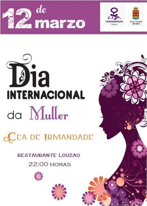 O CIM e o Concello de Viveiro organizan unha cea de irmandade para conmemorar o Día Internacional da Muller. Será o 8 de marzo. 
