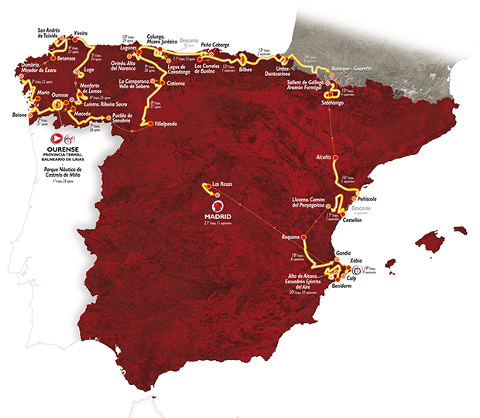 A Volta Ciclista a España cruzará Burela o vindeiro 24 de agosto a partir das 13:30 horas. Entrará na vila pola estrada provincial que une a localidade con San Ciprián. 