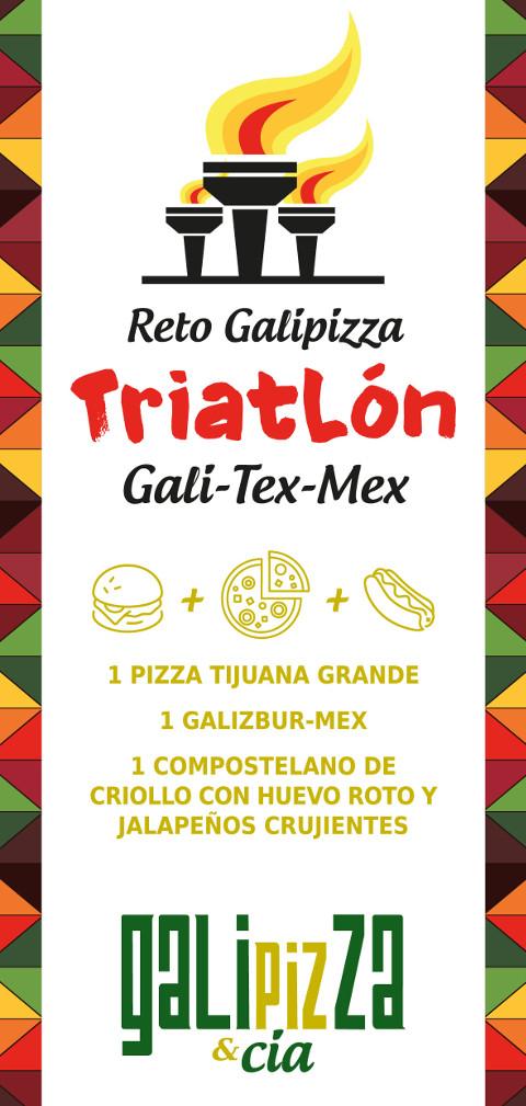 Galipizza lanza un triatlón gastronómico como nuevo reto a sus clientes. Se llama "Xantolo", está dedicado a la comida Tex-Mex y será los miércoles. 
