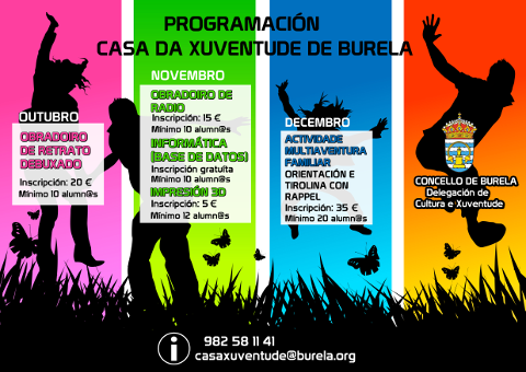 A Casa da Xuventude burelesa acollerá ata decembro varios obradoiros dirixidos a rapaces con idades comprendidas entre os 12 e os 35 anos. 