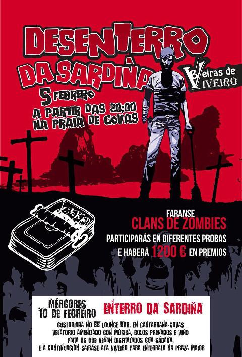Beiras de Viveiro organiza unha xincana zombie o 5 de febreiro na praia de Covas. A asociación repartirá 1.200 euros en premios. 