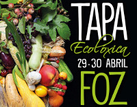 As tapas ecolóxicas, preparadas pola hostalaría focense, poderán degustarse nunha vintena de locais os días 29 e 30 de abril. Organiza: CCA de Foz. 