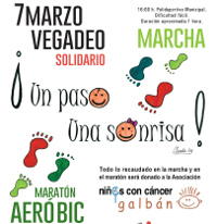El 7 de marzo Vegadeo acogerá una marcha y un maratón de aeróbic solidarios. Los fondos recaudados irán destinados a niñ@s enfermos de cáncer. 
